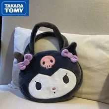 

TAKARA TOMY cute cartoon Hello Kitty plush girl heart handbag simple sweet and fresh children's shoulder bag