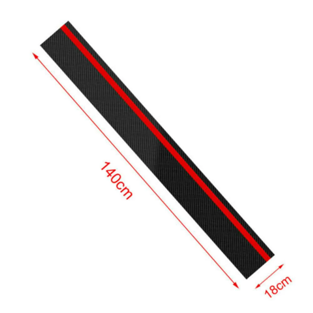 

Replacement Decal Wrap Sticker Vehicle 140cm X 18cm 5D Carbon Fiber Front Hood Parts Rally Racing Stripes Useful