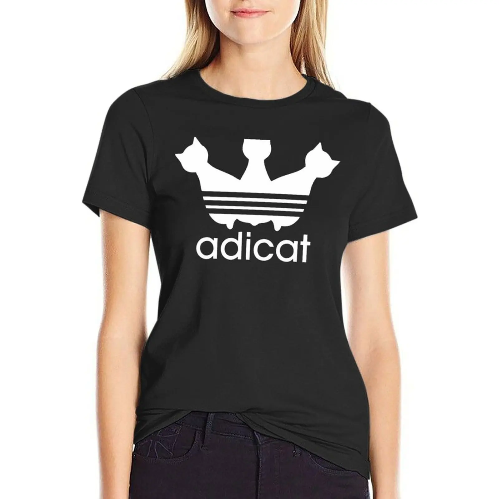 Adicat Cat Lover T-Shirt new edition animal prinfor oversized fashion woman blouse 2024