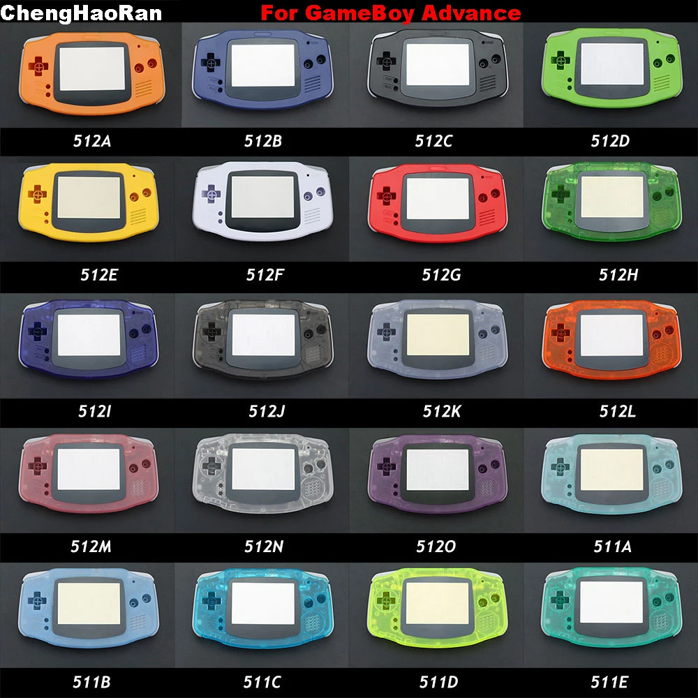 1SET-For-GameBoy-Advance-Replacement-Luminous-Clear-Housing-Shell-Cover ...