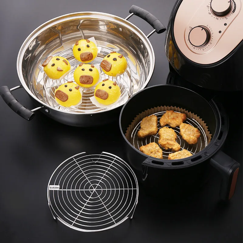 Steamer Rack Stainless Steel Steaming Tray for Air Fryer Pressure Cooker Canning Set Cooling Racks Kitchen Cooking Accessories