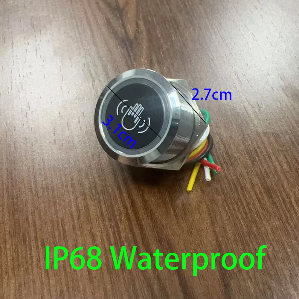 Metal Backlight Infrared Touchless Exit Release Switch Button No Touch Switch IP