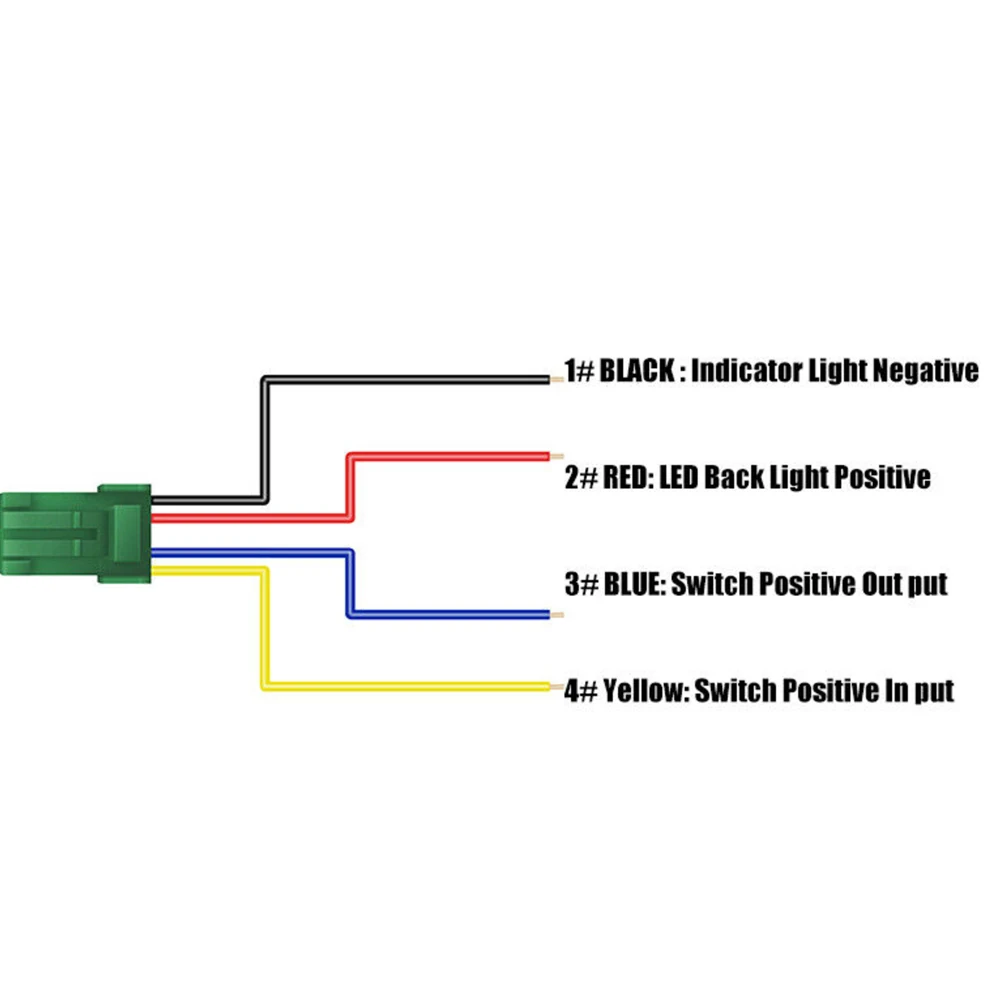 DRL 라이트 푸시 버튼 스위치(LED 배경 표시등 포함, 와이어 포함) 12V 3A 호든 콜로라도 이스즈 MU-X D-MAX V-Cross용
