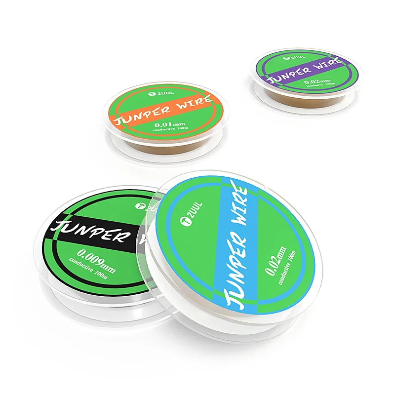 2UUL FX-001 FX-002 FX-0009 휴대 전화 수리용 초극세 점퍼 와이어 절연 전도성 초극세 플라잉 라인