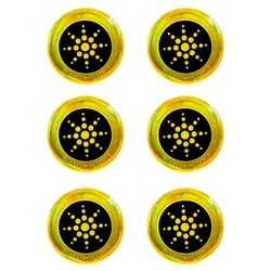 6 - Pack EMF Shielding Anti - Radiation Stickers (Gold)