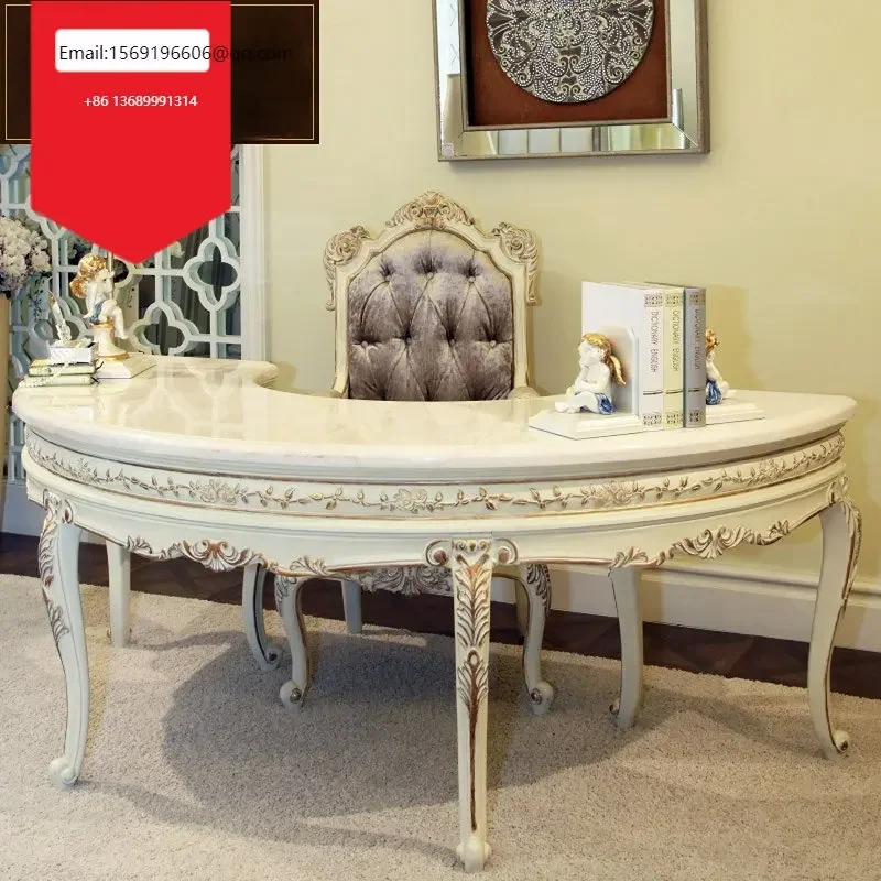 

European solid woodFrench computer villa large class desk