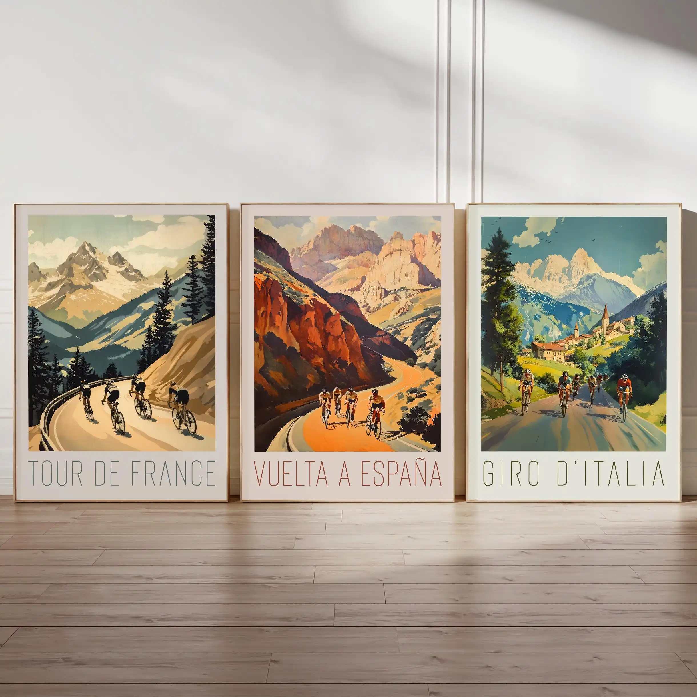 Affiche De cyclisme Vintage Tour De France, impression De course De vélo, Art mural, cadeau De cyclisme, Art De sport rétro, décor Giro Italia Vuelta Espana