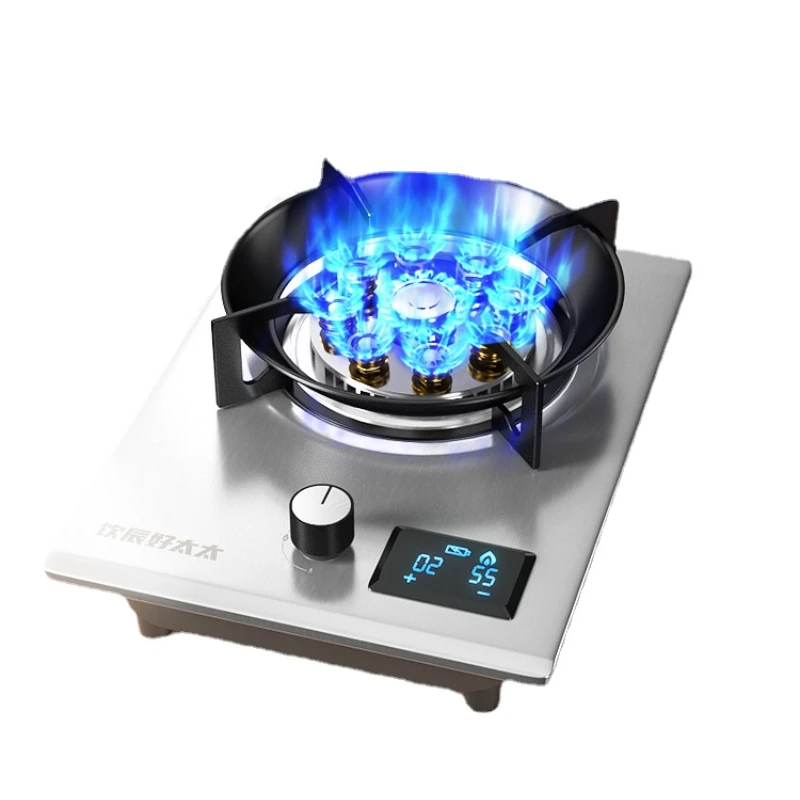 

Gas Stove Single Burner Stove Household Fierce Fire Natural Liquefied Gas Desktop Embedded Single Head Stove Single Timing Gas