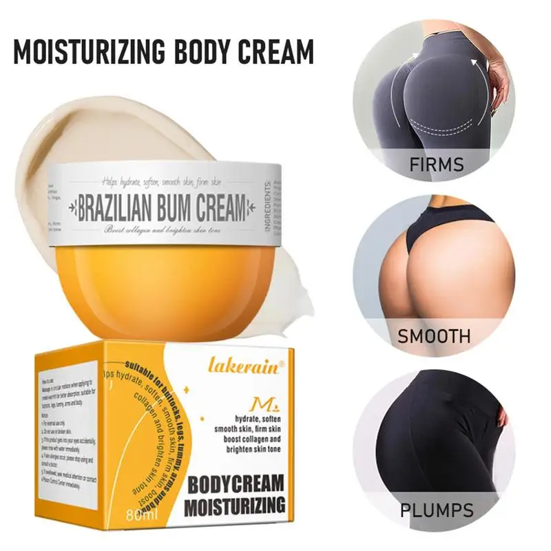 

80ml Brazilian Bum Body Cream skin care Skin Firming Body Cream Natural Essence Body Skin Softening Buttocks Cream beauty health