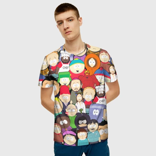 South Park - South Park Characters - Men's Short Sleeve Graphic T-Shirt 