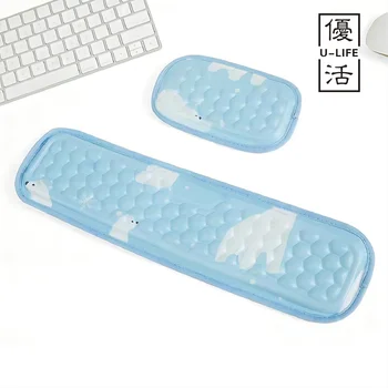 Cooling Ice Wrist Rest Pad for Keyboard & Mouse, Gel Wrist Support, Relieves Wrist Pain & Hand Fatigue, Ergonomic Soft Pad for O 1
