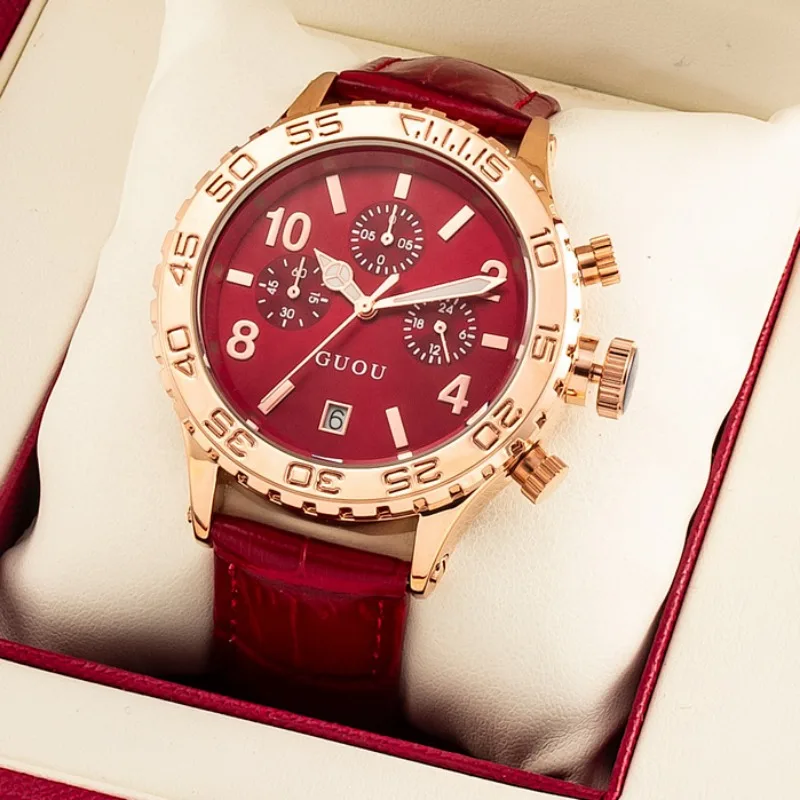 New Women Watch Trend Small Three Needles Sport Lady Quartz Watch Exquisite Fashion Large Disk Waterproof Leather Strap Relogio