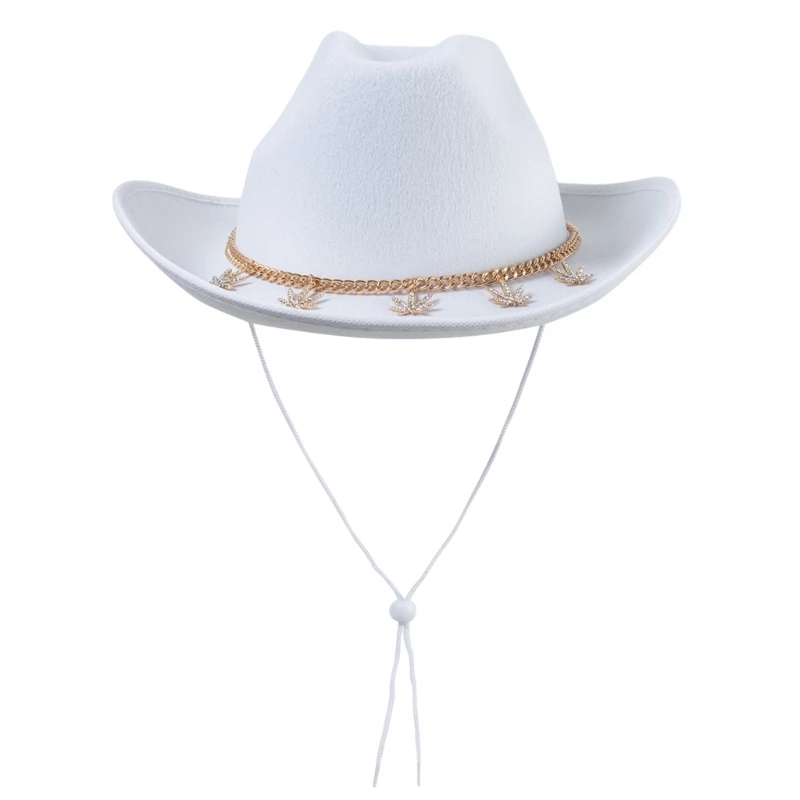 

Fashion British Cowgirl Hat Woman Man Cowboy Hat for Banquet Prom Party