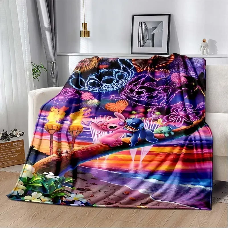 thumbnail image 1 of Manta de franela con patrón de puntadas de Disney, manta de forro polar, regalo para niños y adultos, sofá, ropa de cama, regalos para niños, 1 of 5