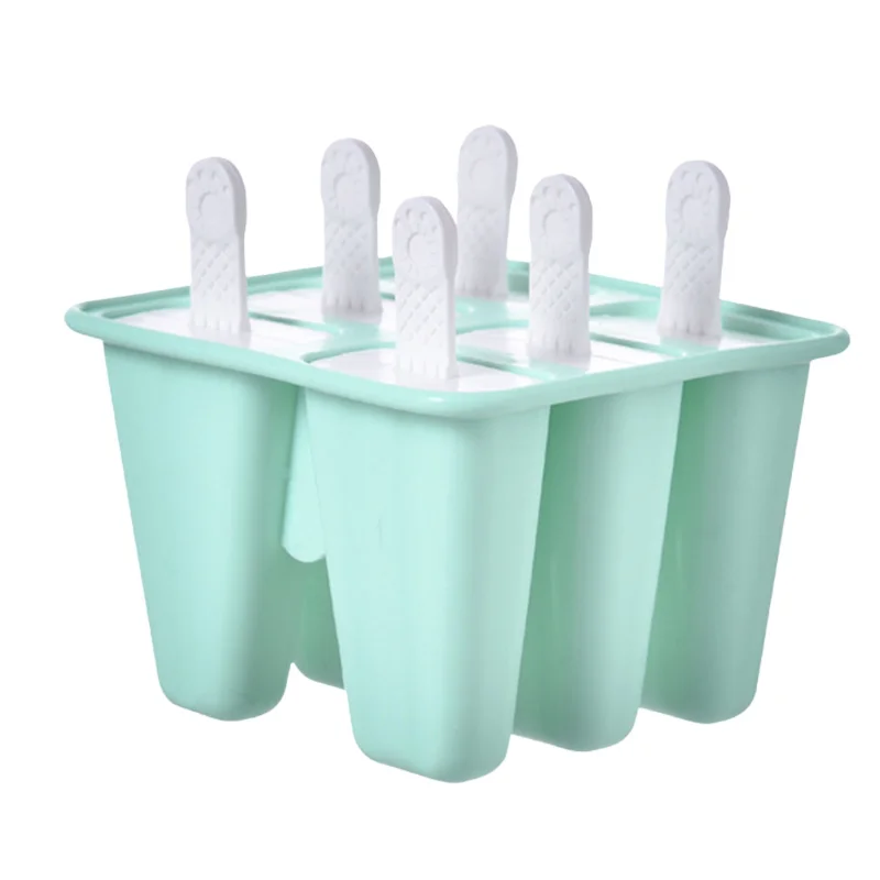 

Silicone Sicle Molds 6-cavity DIY Ice Mold With Sticks Reusable Easy Release Ice Maker Ice Cream Molds For Home Use And Kids