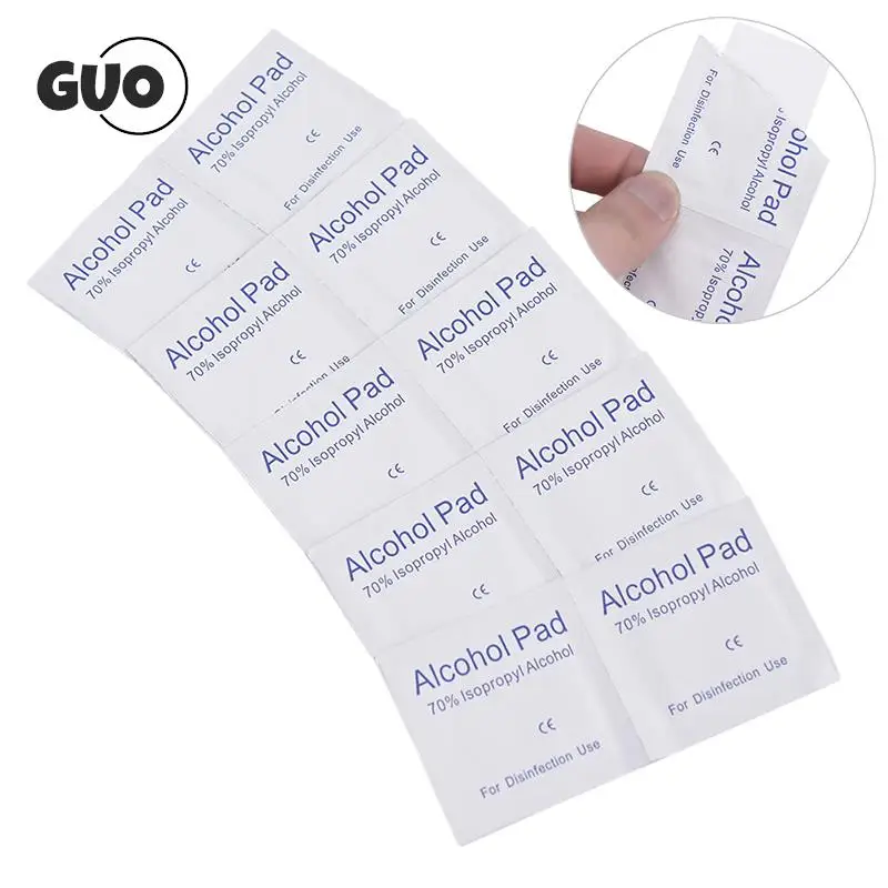 10pcs Alcohol Pad Disposable Disinfection Swab Pad Skin Cleaning Care