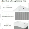 Small Bathroom Vanity with Sink, Freestanding Bathroom Vanity with Toilet Paper Holder & 1 Door, Wood Bathroom Cabinet 6