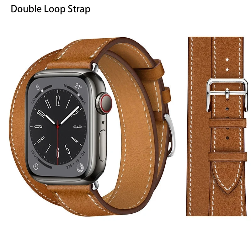 Premium Genuine Leather Watch Strap - Elegant and Versatile Wristband Bracelet
