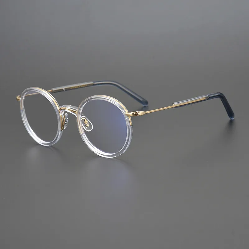 

2023 New Designer Titanium Glasses Men Women Vintage Round Eyeglasses Frames Myopia Prescription Reading Eyewear