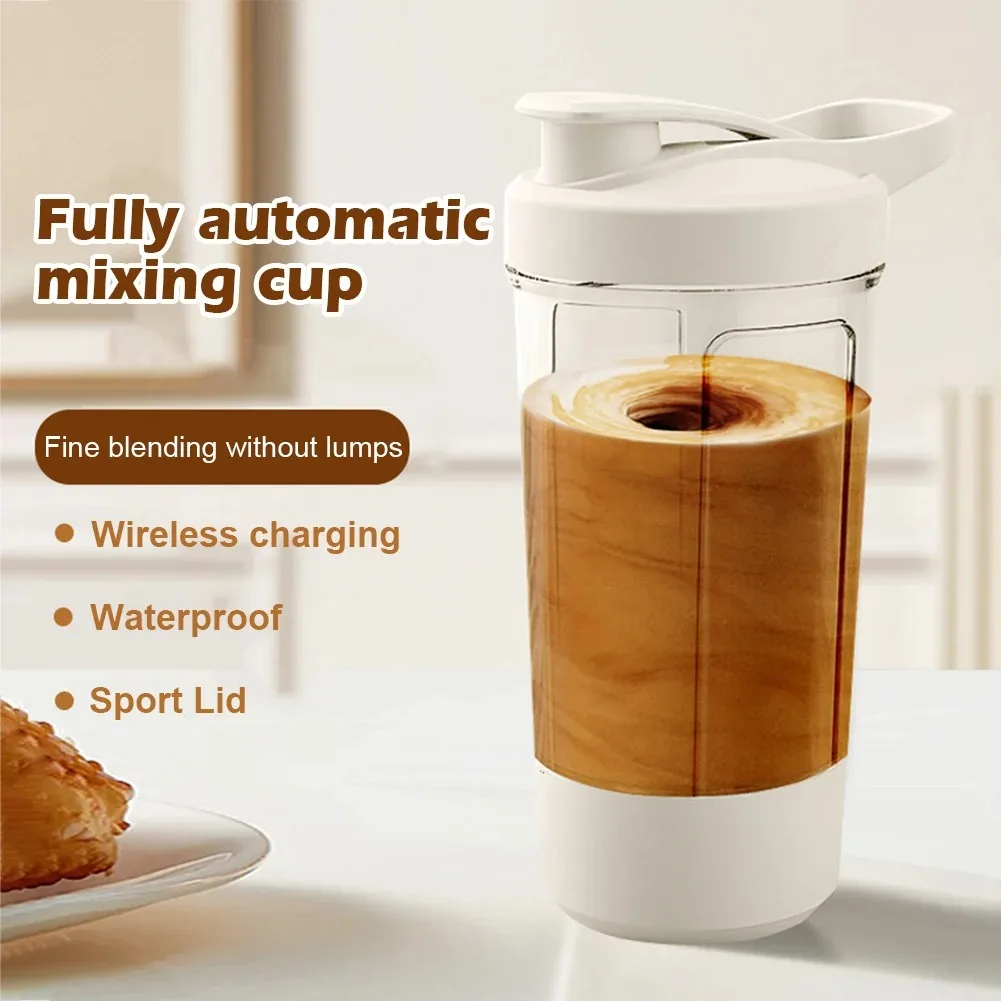 USB Electric Protein Shaker Bottle Portable Rechargeable Blender Cup Multipurpose 450ml Mixing Cups For Fitness Workout 2