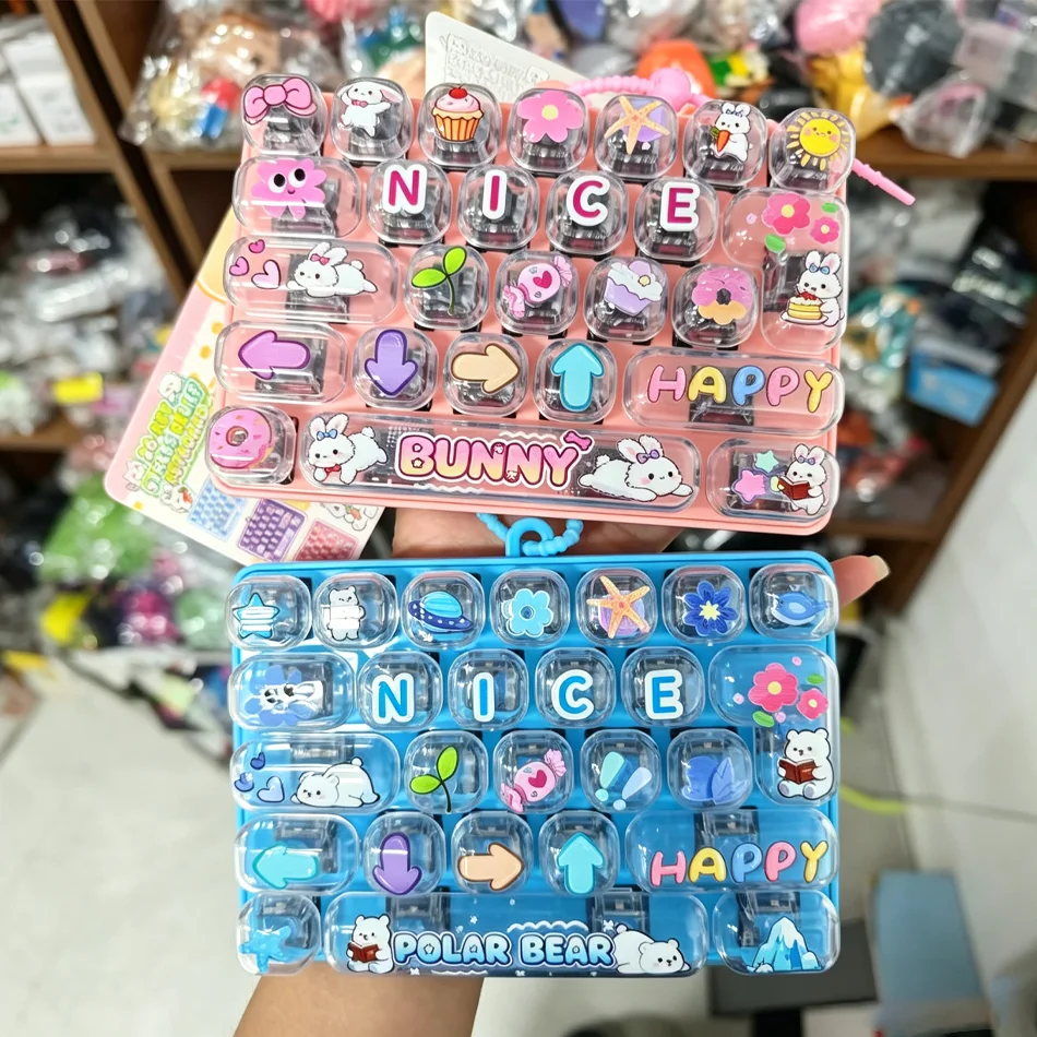 Portable Fidget Keyboard Toy with Cute Cartoon Animal Designs, 26 Keys