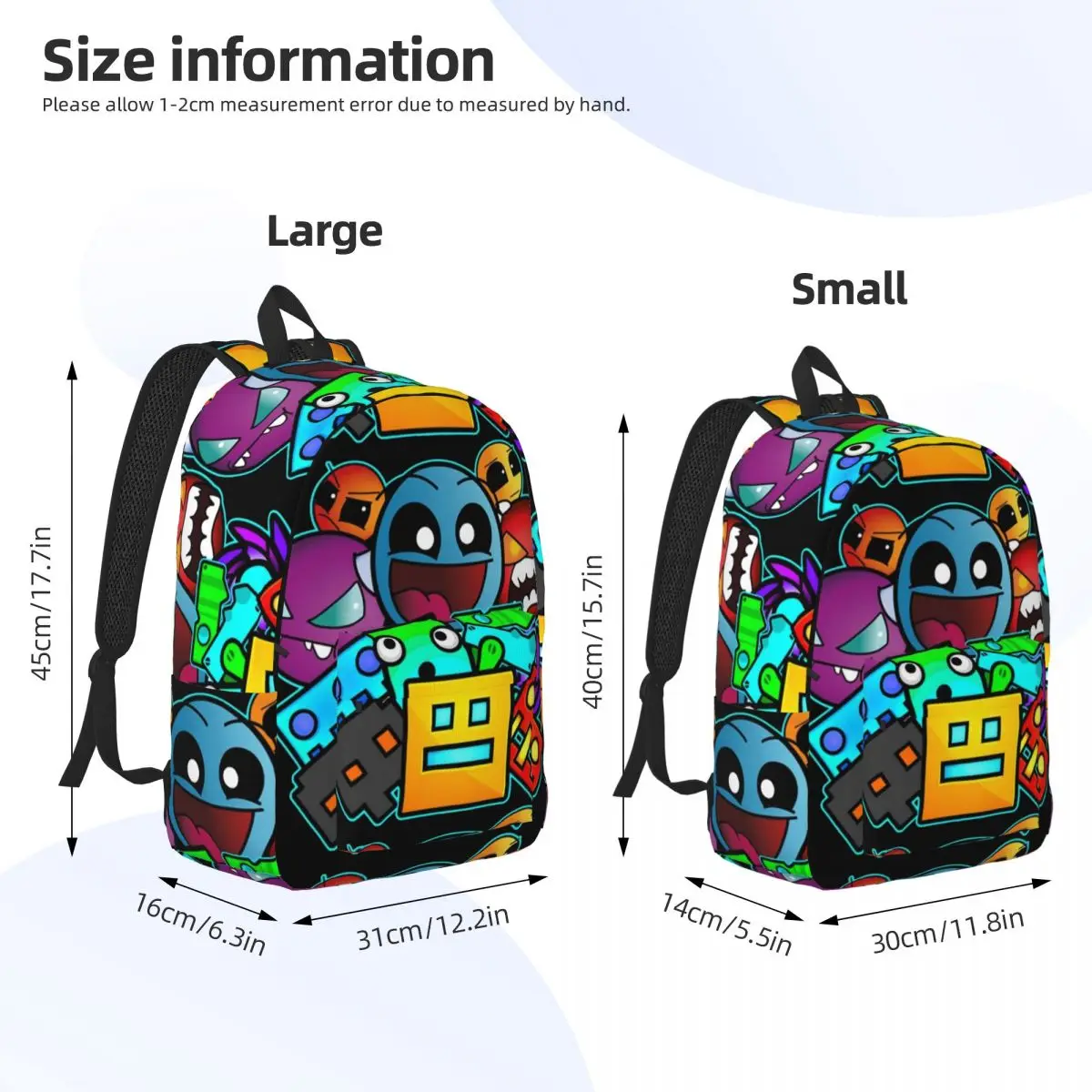 Geometry Cube Gaming Dash Old School Backpack Elementary High College School Student Bookbag Men Women Daypack Gift children backpack students backpack