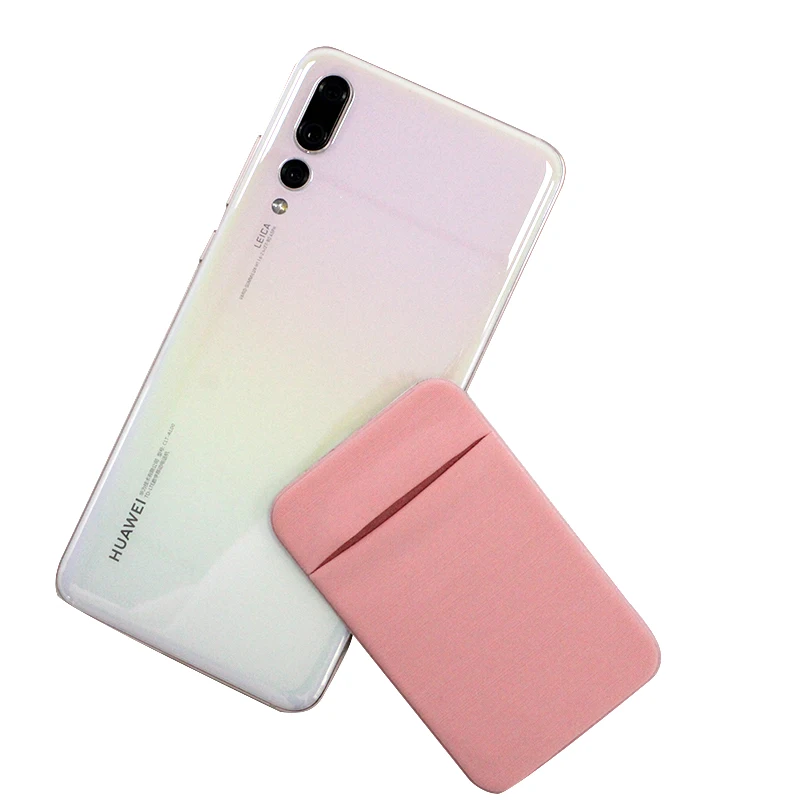 Tasca elastica per cellulare sul portafoglio per carte, adesivo adesivo unisex, custodia per carte di credito, alta qualità - Image 2