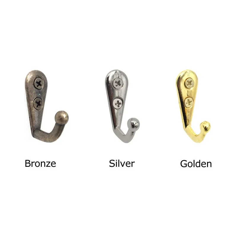 Wall clothes hook 10pcs Vintage Wall Mounted Single Prong Hook Retro Mini Size Bronze Hangers for Clothes Keys Hat Towel Robe Bathroom
