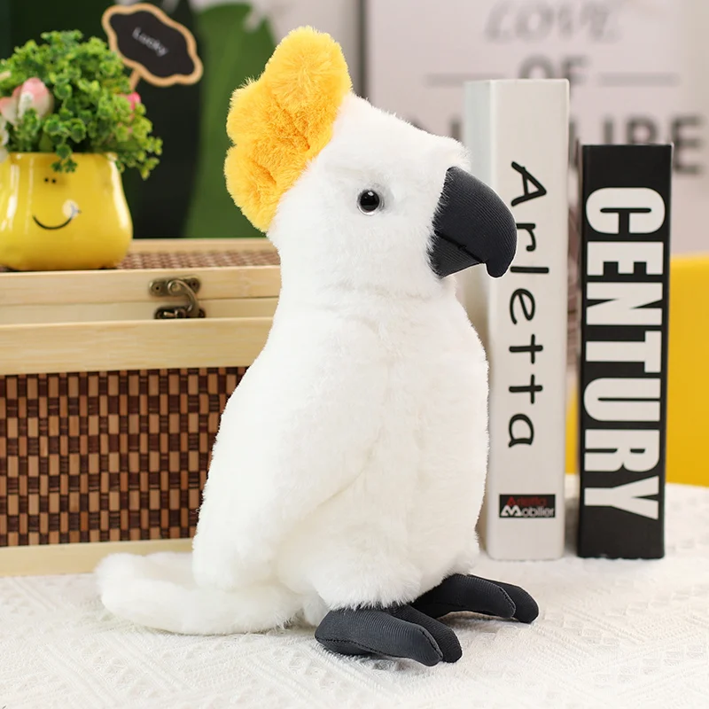 25cm Simulation Stuffed Animal Cute Birds Parrots Toucan Owl Eagle Peacock Plushies Kids Baby Toys Educational Gift For Children 2