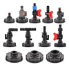 IBC Tank Adapter Fuel Tank Fitting S60 Thread Cap 60mm to1"3/4"1/2" Female Tap Connector Garden Irrigation Valve Fitting 1