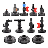 IBC Tank Adapter Fuel Tank Fitting S60 Thread Cap 60mm to1"3/4"1/2" Female Tap Connector Garden Irrigation Valve Fitting 1