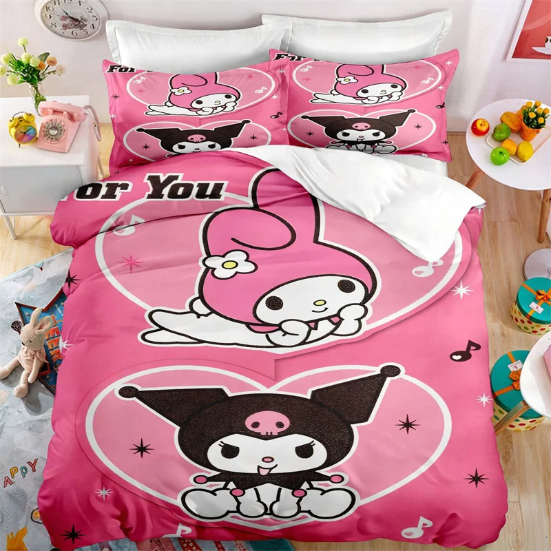 Cotton Bed Quilt Cover | Pillowcase Bed Sanrio | Kuromi