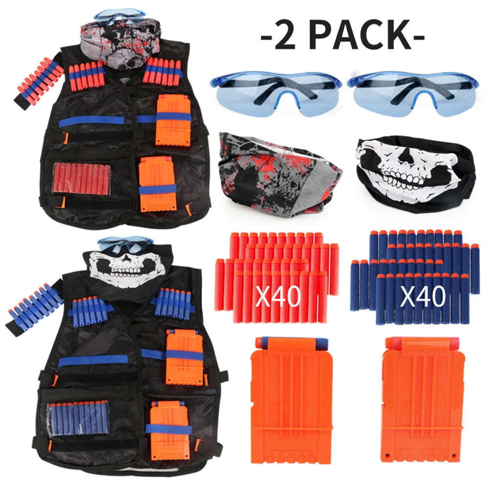 Soft Kids Vest Suit Kit for Nerf N-Strike Elite Series Outdoor Game Undershirt Holder Kit Magazine Accessories Toys, nerf toys