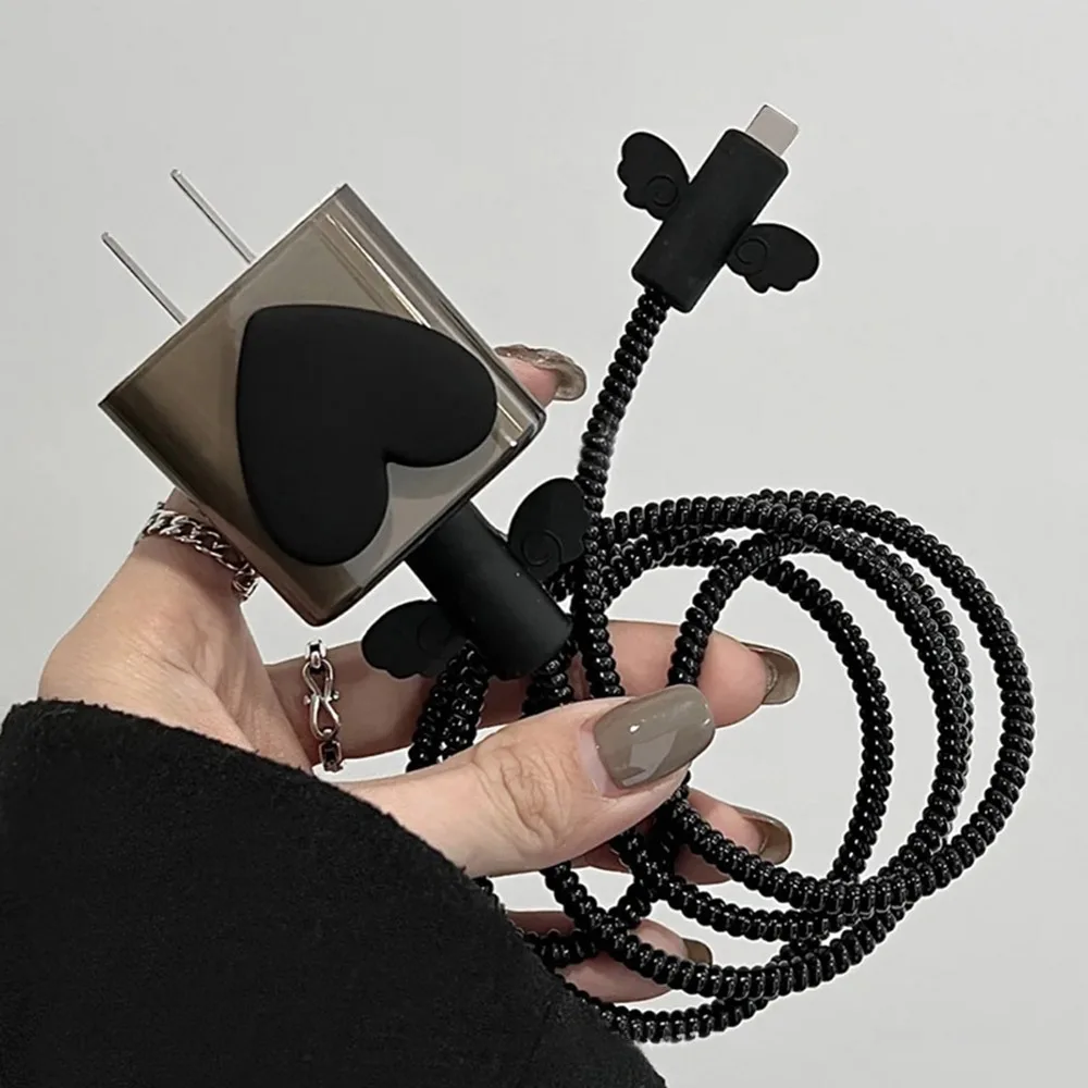 For iPhone 18W/20W Original Charger Protector Case Mobile Phone Accessories Fast Charging USB Data Cable Winder Protective Cover