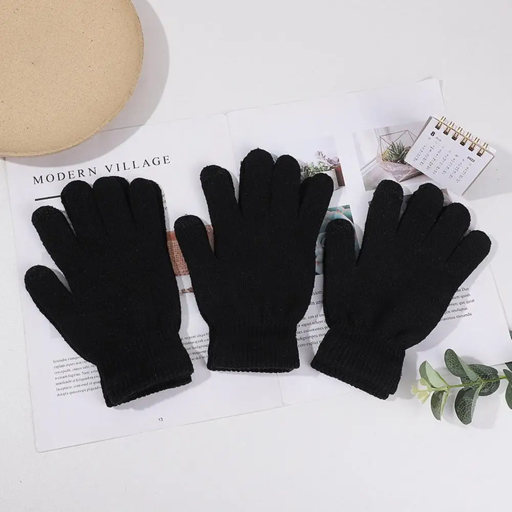 Winter Gloves Children Magic Stretchy Knitted Full Finger Girl Boy Kid Figure Skating Special