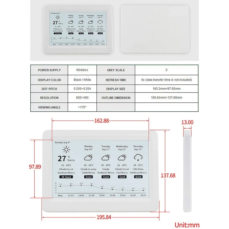 Waveshare NFC      ũ   ÷ ȭ ,  ȵ̵ IOS ۿ, 7.5 ġ, 800X480