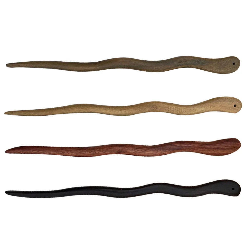 

4 Pcs Original Color Hair Bun Accessories for Women Wooden Sticks Tiara Chinese Buns Barrettes Long Log Vintage Chopsticks