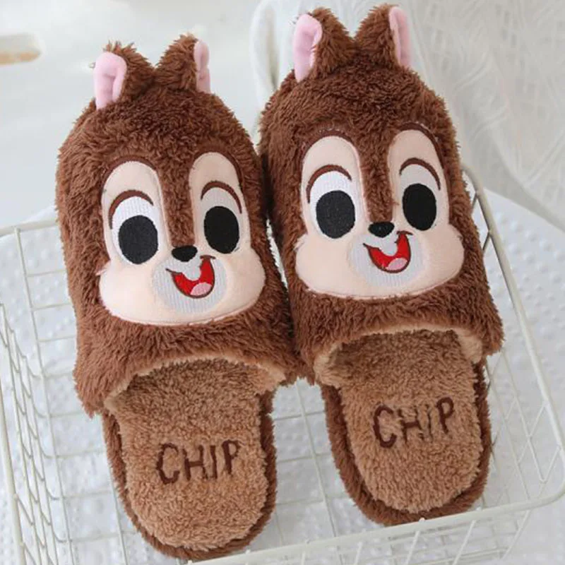 nægte lol Glad Disney Chip 'n' Dale Winnie Bear Stitch Alien Home Slippers Slippe Loafer  Stuffed Plush Dolls Toys Plish Toys Gifts For Children - Movies & Tv -  AliExpress