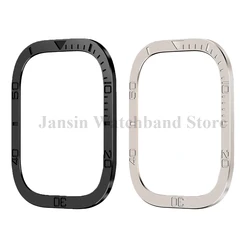 Premium Tempered Glass Screen Protector with Metal Bumper for Apple Watch Ultra - 2 Pack (Black - Titanium Color)