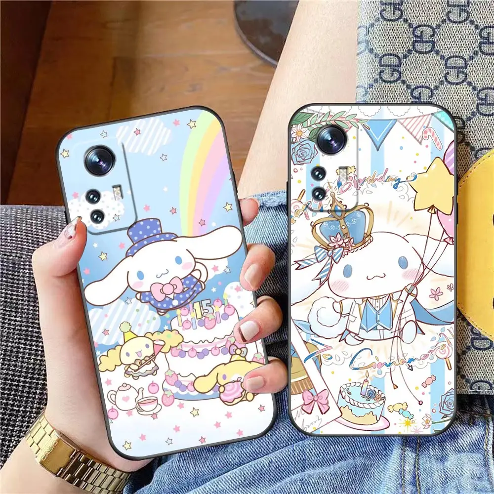 

Cartoon Cute Cinnamoroll Phone Case For Xiaomi Mi 13 12 12T 12S 11 11T 10 10T 9 8 Pro Lite Ultra 5GNE Black Soft Silicone Cover