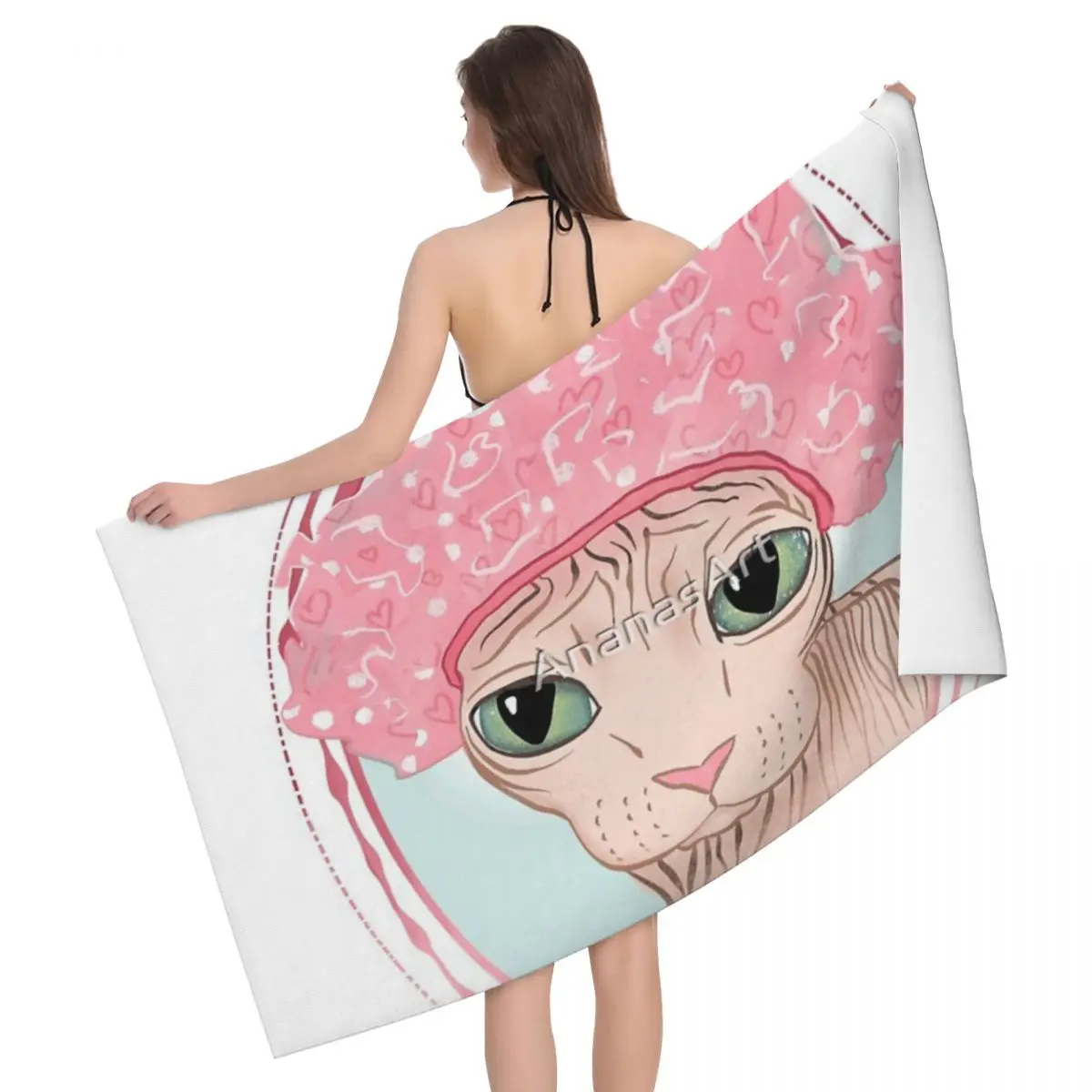 

Банное полотенце из микрофибры, без волос, 80x130 см