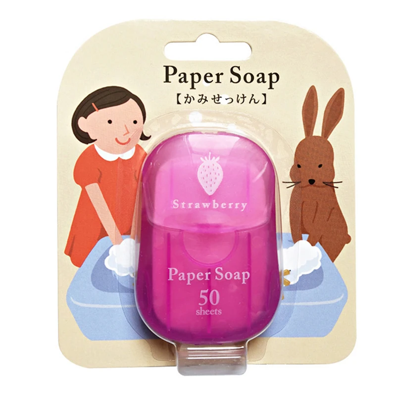 Box Disposable Soap Paper Travel Soap Paper Washing Hand Bath Clean Scented Slice Sheets Mini Bathroom Supplies disposable soap paper