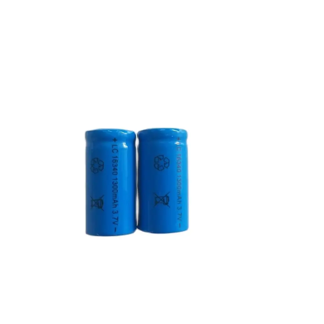 

2pcs 3.7V 1300mAh CR123A 16340 rechargeable lithium battery Li-ion battery