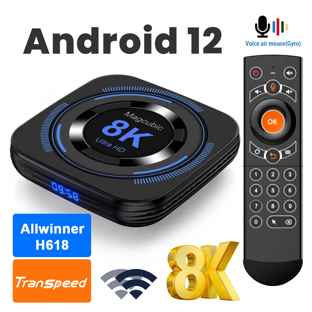 MagcubicAndroid120AllwinnerH618TVBoxVoiceAssistant8K3DDual