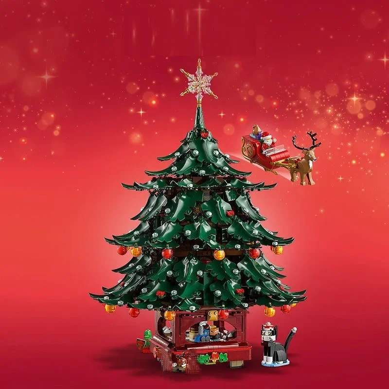 2026년 신제품 3171피스 산타 가족 & 크리스마스 트리 장식 블록 |   어린이를 위한 축제 장난감