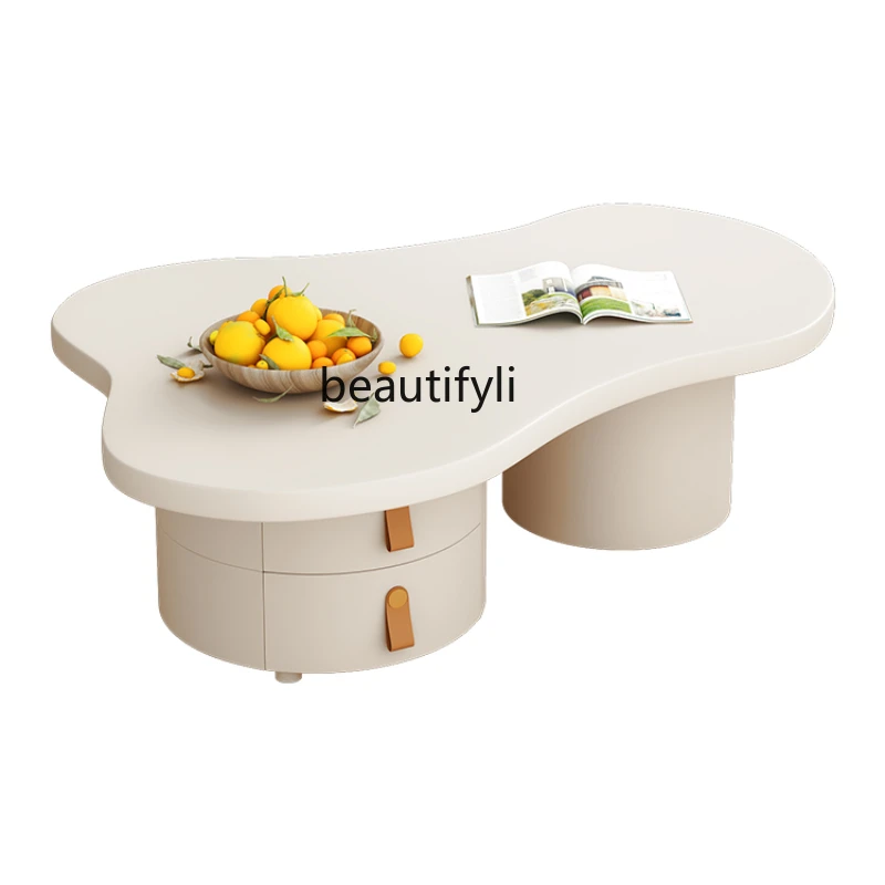 

Cloud Tea Table Creative Simple French Style Living Room Home Artistic Sense Irregular Silent Style Tea Table furniture