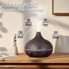 Air Humidifier Aromatherapy Essential Oil Diffuser Wood Grain 500ml Ultrasonic Remote Control 7 Color Lights For Home Bedroom ﻿ 4