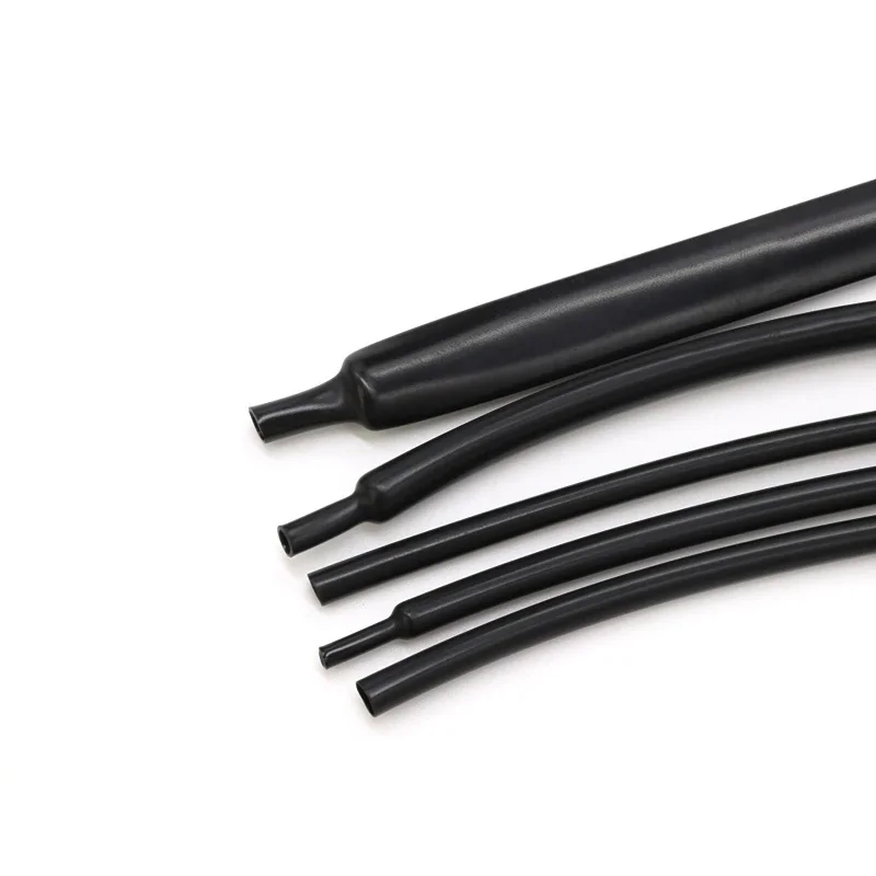 Black Gloss Heat Shrink Tubing 1 Meter 2:1 Ratio Waterproof Wire Wrap Insulated Lined Cable Sleeve Diameter &phi;1-&phi;20mm heat shrink tubing heat shrink tube cable wire protector heat shrink tube kit heat shrink cable sleeve