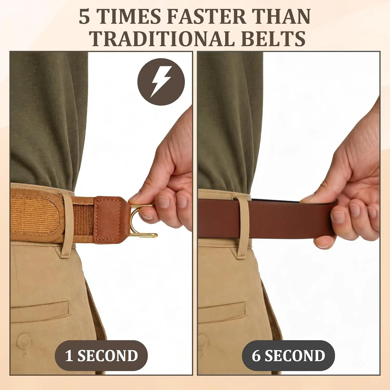 Adjustable No Buckle Waist Men Work Tactical Belt With Release Metal Hook Strap Invisible Side Women Bel For Jeans_voghion.com
