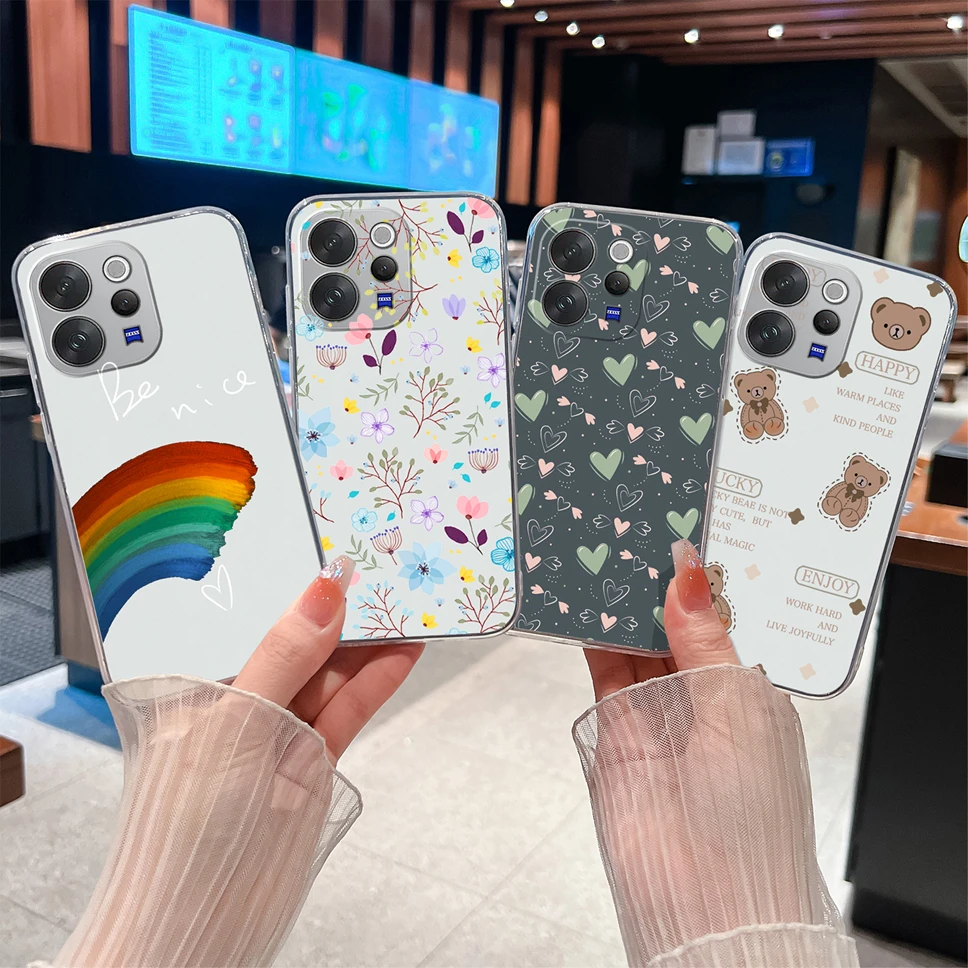 Daisy Floral Clear Shockproof TPU Silicone Phone Case
